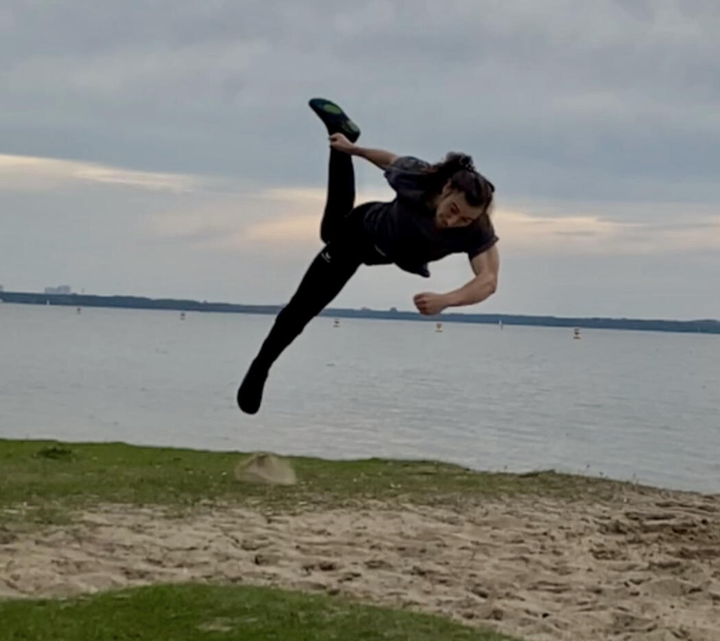 Athlete performing